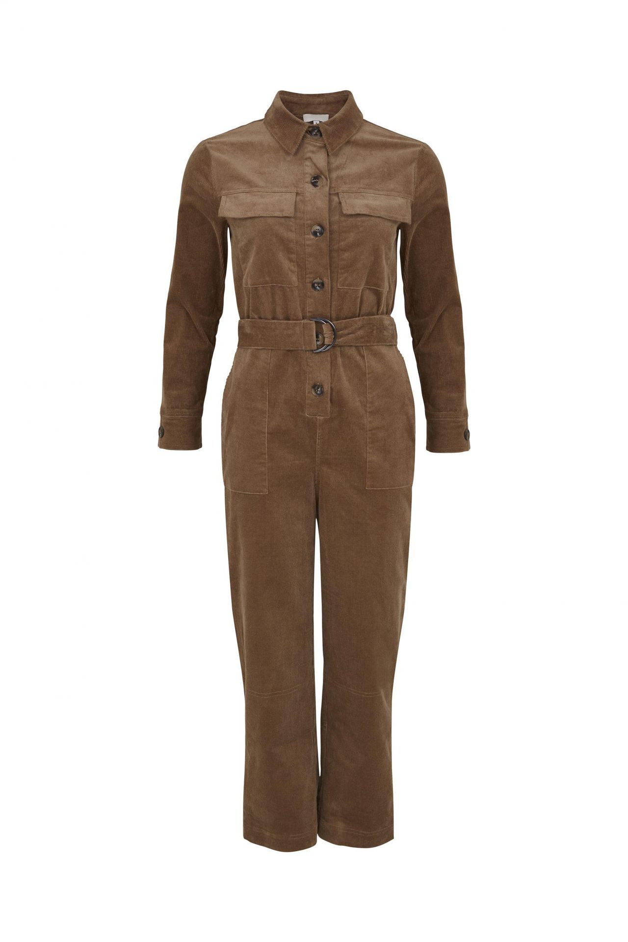source:vipmagazine - Come incorporare il Mocha Mousse nel tuo guardaroba - Tuta in corduroy marrone di TK Maxx