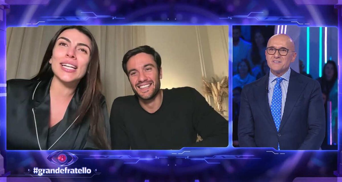 source:lanostratv - Grande Fratello, il conduttore ha sbagliato il nome del figlio della coppia - foto Giulia Salemi Pierpaolo Signorini