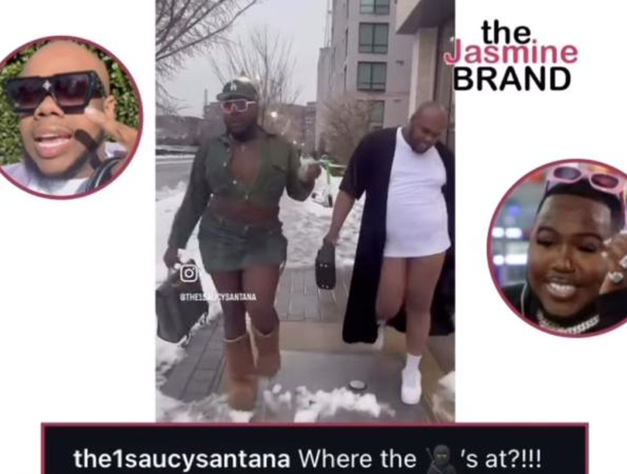 source:thejasminebrand - La reazione di Saucy Santana e Big Sexy alla neve - Saucy Santana e Big Sexy