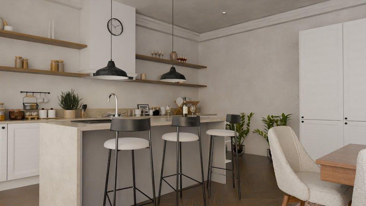 Recensioni_entusiastiche_sui_contenitori_Pomeat_KDHLhvlVkF - Confidenze24 Source: Jivitharsan Suresh - pexels - Stylish modern kitchen featuring minimalist decor with sleek furniture and neutral tones.