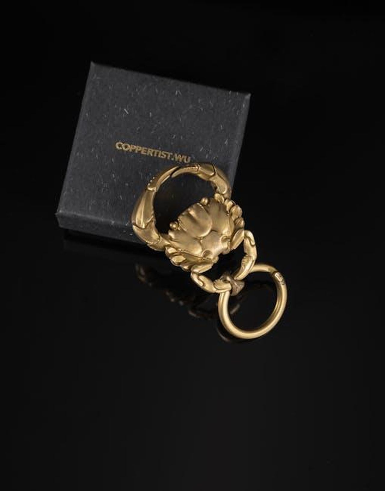 Scorpione__Trasformazioni_profonde_qpX8WLK6AG - Confidenze24 Source: COPPERTIST WU - pexels - Artisan crab-shaped keychain with golden finish, perfect for a stylish touch.