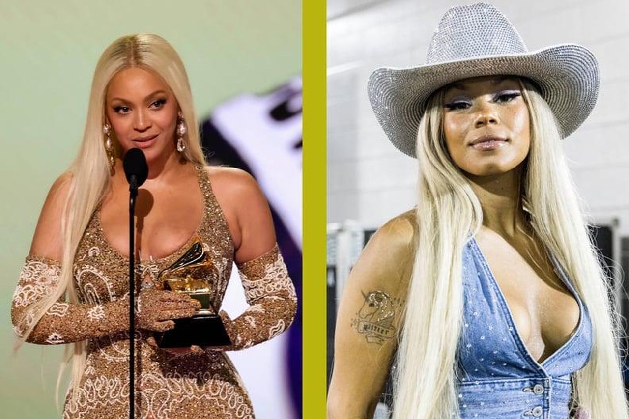 Tanner_Adell_e_il_suo_amore_per_la_musica_country_a2ozXxxd94 - Confidenze24 Tanner Adell e il suo amore per la musica country - Beyoncé che accetta un Grammy e Tanner Adell con un cappello da cowboy.