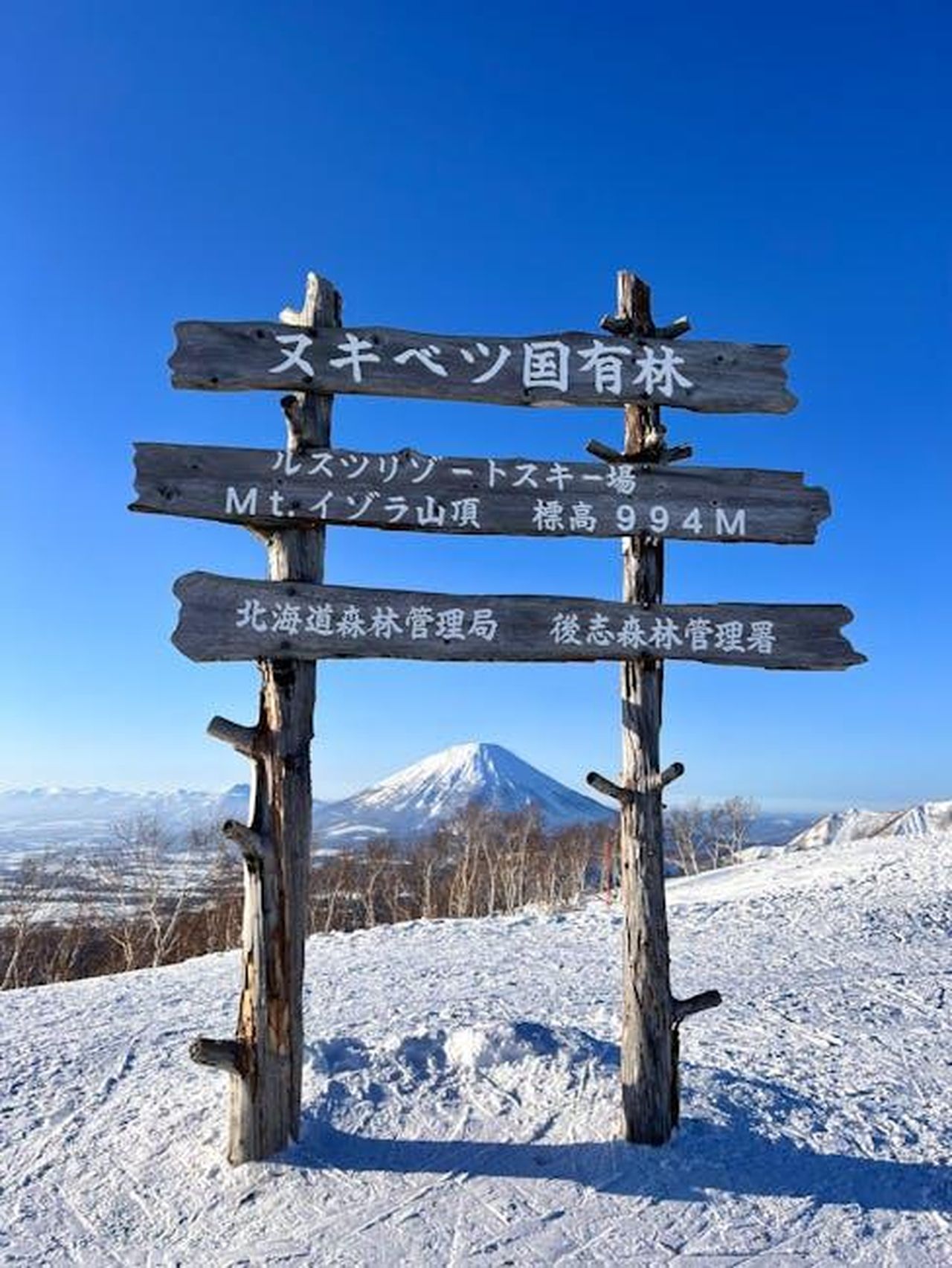 Altri_personaggi_famosi_che_si_sono_trasferiti_allestero_xN6LDcFxyR - Confidenze24 Source: Vivika Stamolis - pexels - Snowy mountain landscape with a rustic sign under a clear blue sky in Japan.