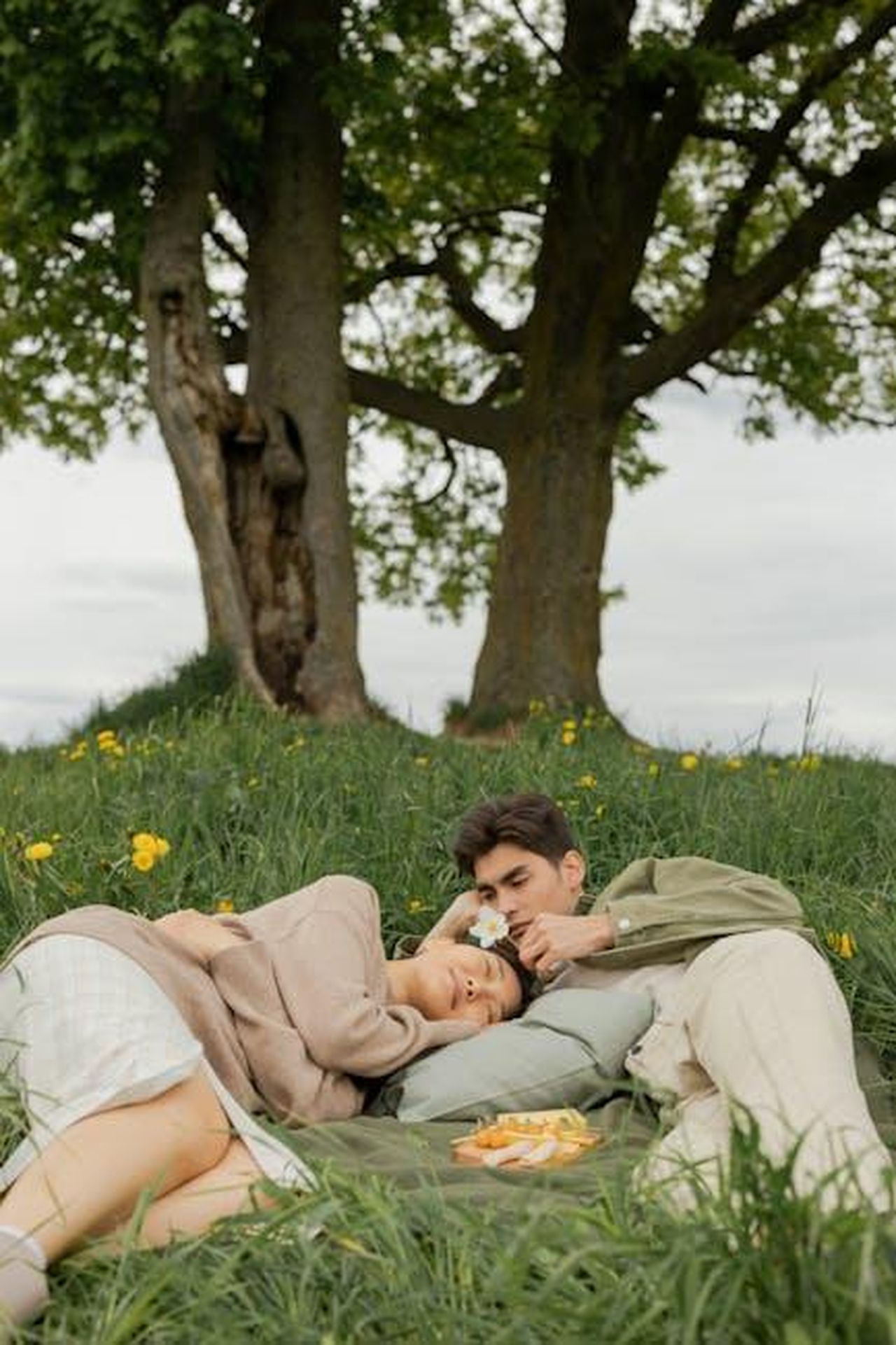 Jacqueline_Jossa_e_Dan_Osborne_spendono_tempo_separati_YYDHvKVgKz - Confidenze24 Source: Ron Lach - pexels - A young couple enjoying a peaceful picnic outdoors in a meadow surrounded by trees.