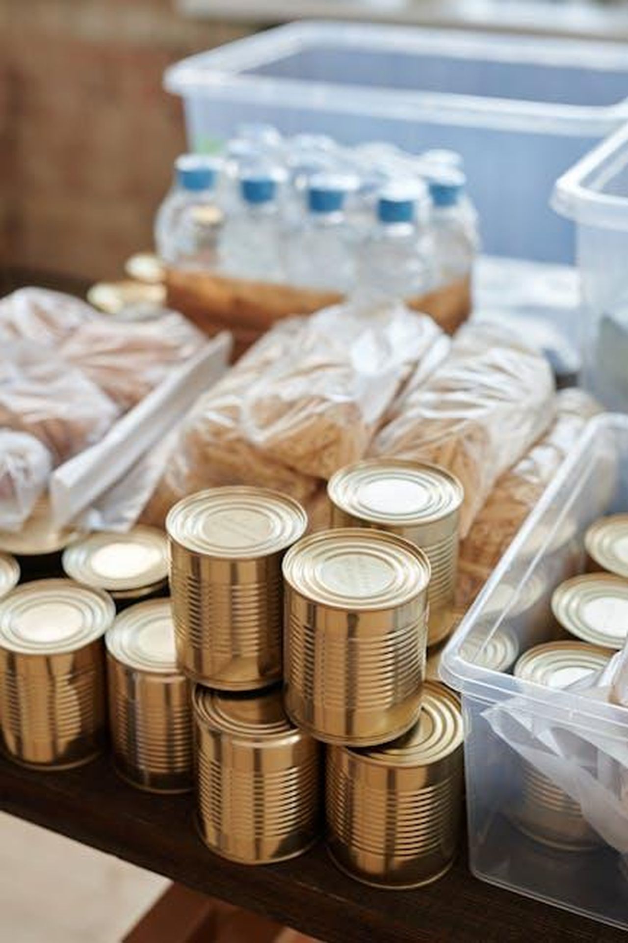Le_opinioni_di_Pauline_sulla_ricchezza_e_laiuto_umanitario_i1HWmWqdsq - Confidenze24 Source: Julia M Cameron - pexels - A variety of canned goods and packaged items arranged for a donation drive or food bank collection.