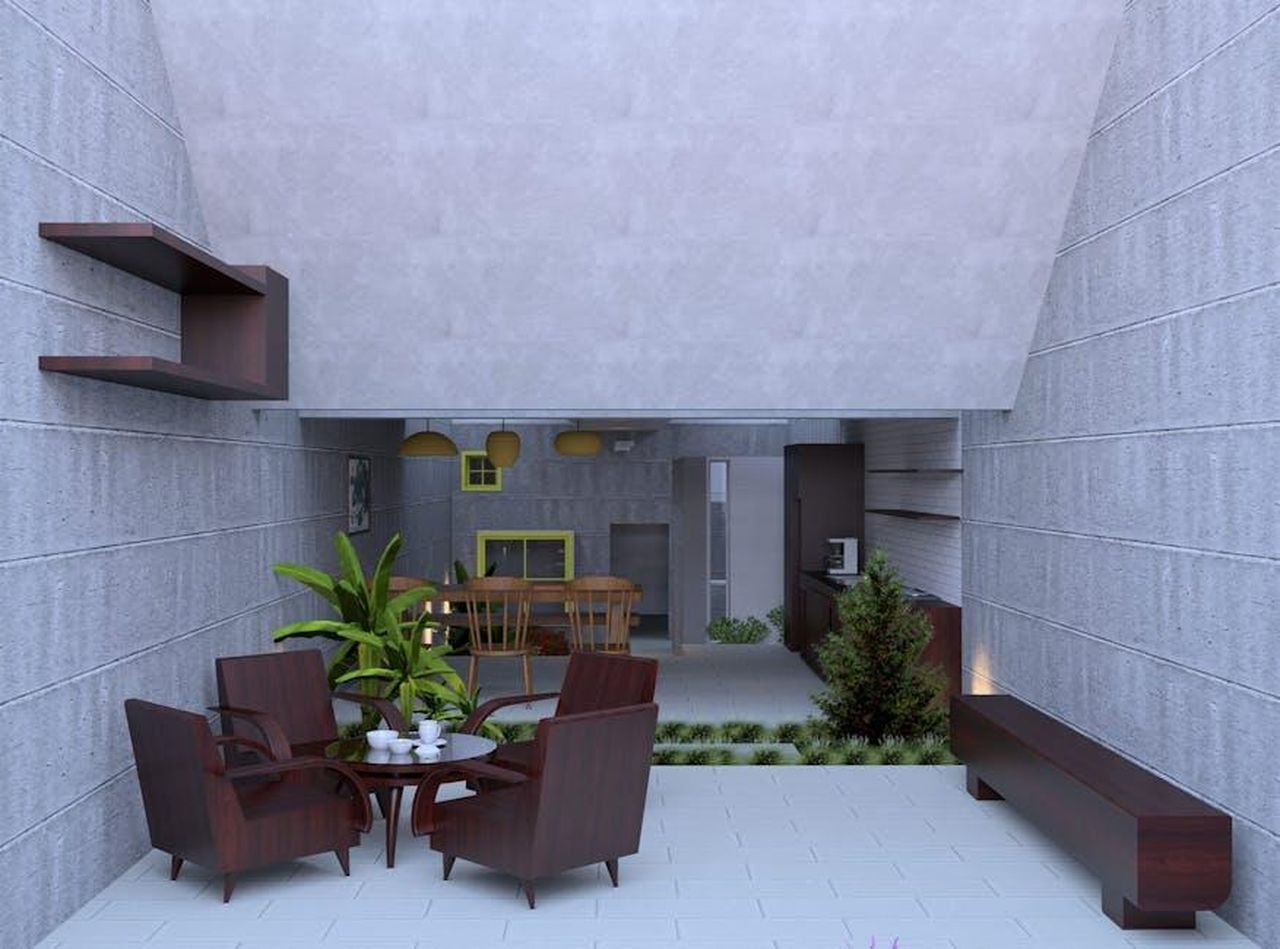 Leone_23_luglio__22_agosto_fu2I2ZmCDl - Confidenze24 Source: Pixabay - pexels - A modern minimalist indoor patio featuring stylish furniture and greenery.