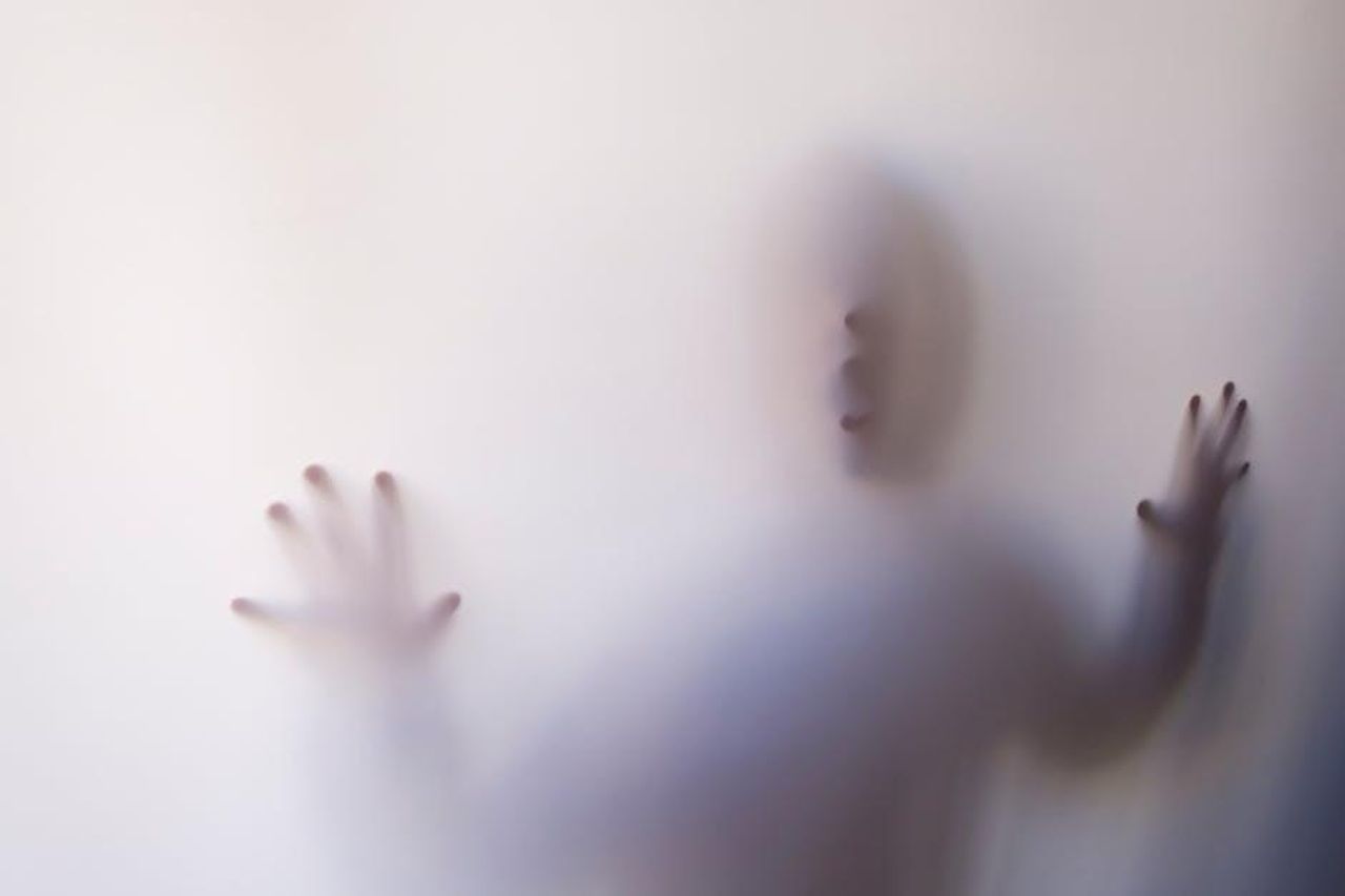 Teoria_1_Shireen__ancora_viva_owa1sBKy2p - Confidenze24 Source: Pedro Figueras - pexels - Eerie silhouette of a person pressing against a white curtain, creating a mysterious atmosphere.