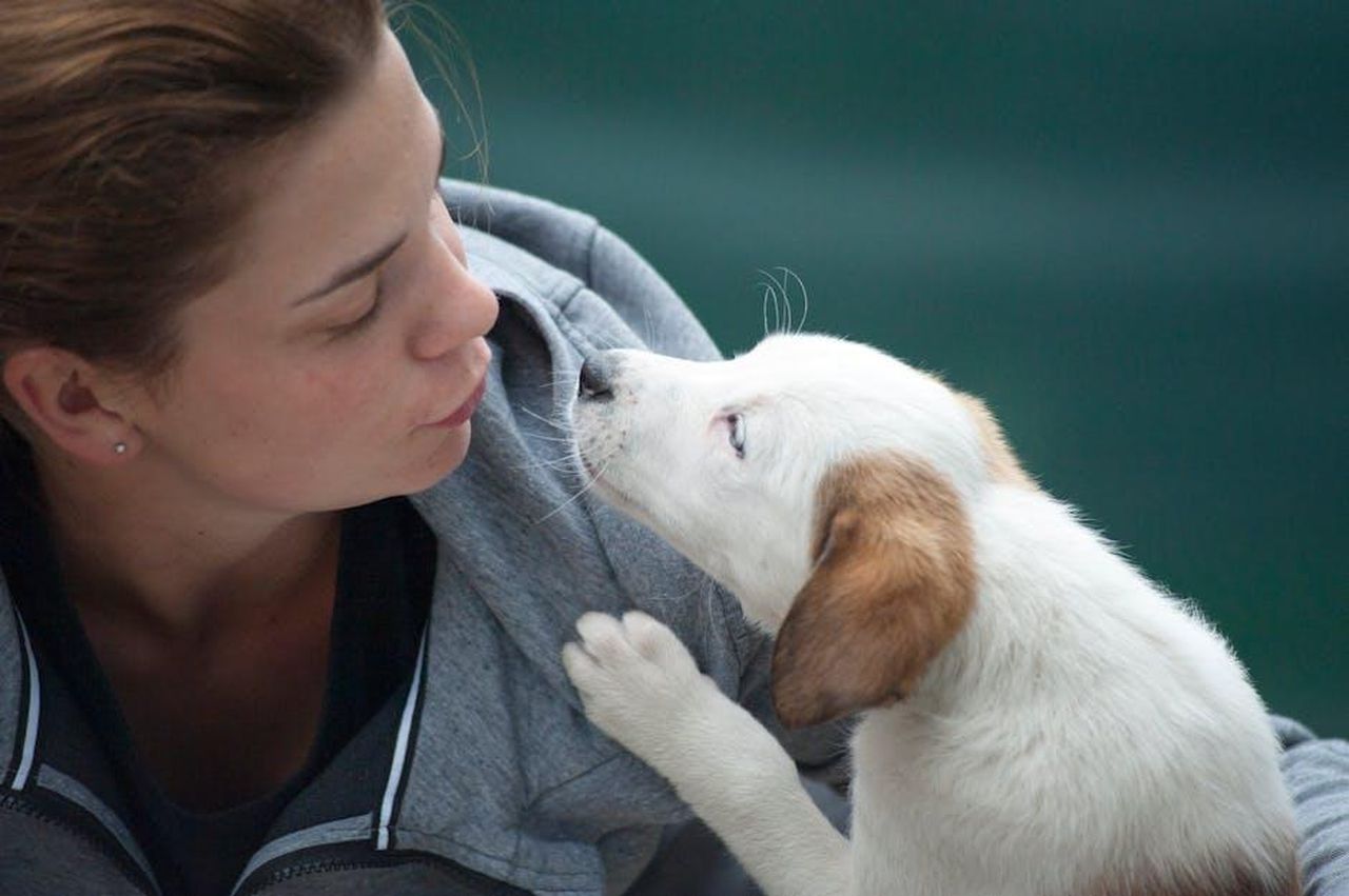 Vivere_la_propria_vita_al_massimo_sV9RU0vLqd - Confidenze24 Source: Alex P - pexels - A candid shot of a woman and puppy sharing a tender moment outdoors.