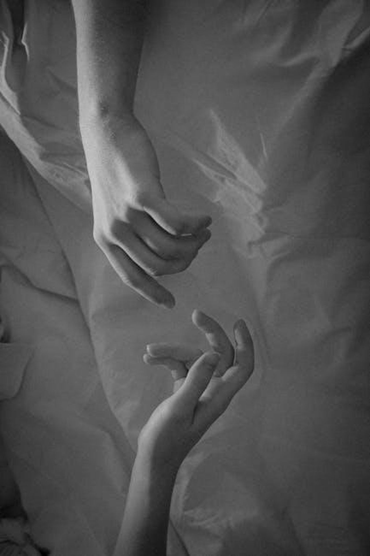 Source: Yaroslava Bondareva - pexels - A black and white photo of two hands reaching for each other, evoking connection and emotion.
